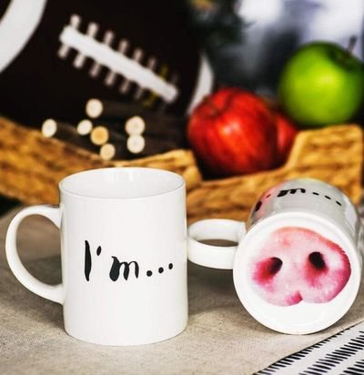 Die Schweinetasse als Auftaugeschenk 2024